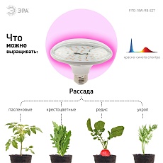Лампа светодиодная для растений ЭРА FITO-18W-RB-E27 Б0049533 3