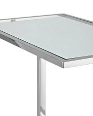 Журнальный стол Stool Group Бостон 50*32 прозрачное стекло/сталь серебро УТ000001972 1