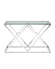 Консоль Stool Group ИНСИГНИЯ 120х40 прозрачное стекло сталь серебро ECST-026 (120x40) 3