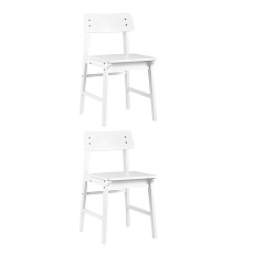 Комплект стульев Stool Group ODEN WOOD WHITE деревянный цвет белый 2шт MH52030 WHITE X2