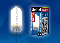 Лампа галогенная Uniel G9 40W матовая JCD-FR-40/G9 00576 1