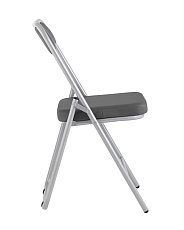 Складной стул Stool Group Джонни экокожа серый каркас металлик fb-jonny-eco-17met 3