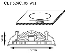 Встраиваемый светодиодный светильник Crystal Lux CLT 524C105 WH 1
