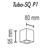 Потолочный светильник TopDecor Tubo8 SQ P1 17 1