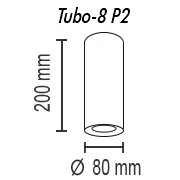 Потолочный светильник TopDecor Tubo8 P2 17 1