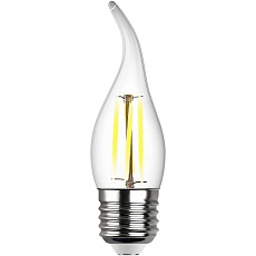 Лампа светодиодная филаментная REV FC37 E27 7W нейтральный белый свет свеча на ветру 32498 0 1