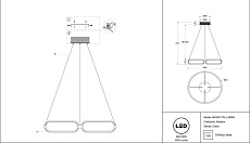 Подвесной светодиодный светильник Maytoni Chain MOD017PL-L50MG 2