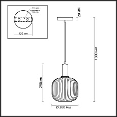 Подвесной светильник Lumion Suspentioni Merlin 4462/1 3