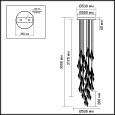 Каскадная светодиодная люстра Odeon Light Exclusive L-Vision Afalina 5442/137L 1