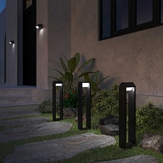 Уличный светодиодный светильник Elektrostandard Dors 35163/F черный a062881 1