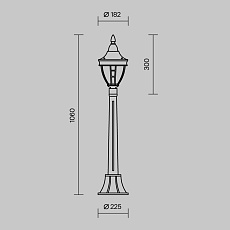 Уличный светильник Maytoni Novara O026FL-01B 1