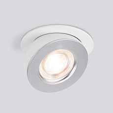 Встраиваемый светодиодный светильник Elektrostandard Pruno 25080/LED белый/серебро a060946 4