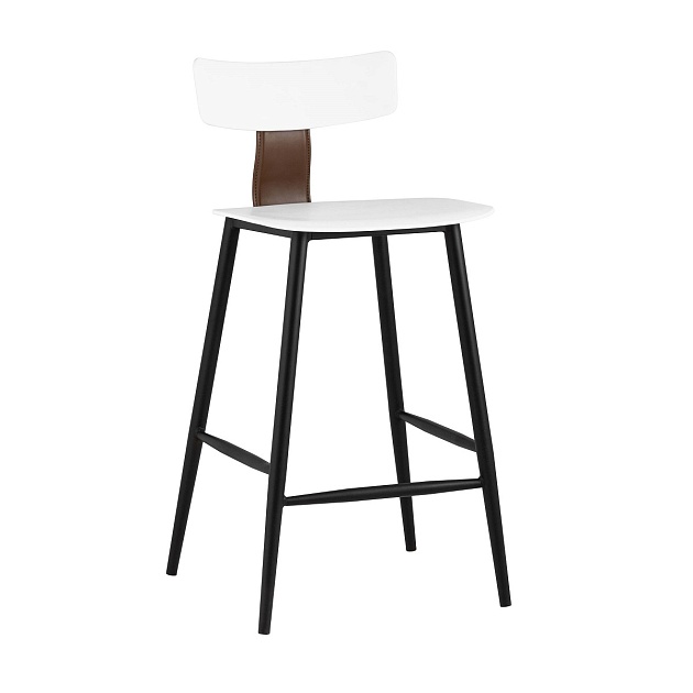 Полубарный стул Stool Group ANT пластиковый белый 8333A white фото 