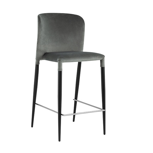 Полубарный стул Stool Group Лори велюр серый vd-lori-plb-b26 фото 