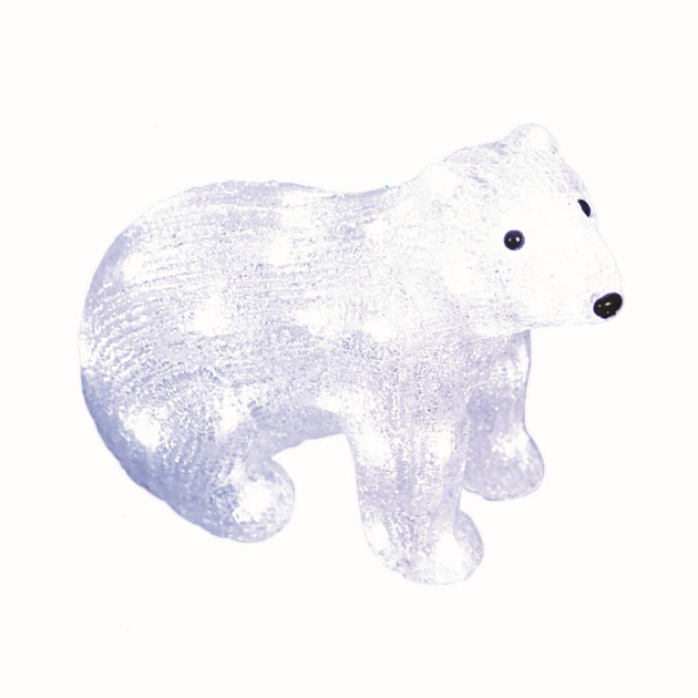 Фигурка светодиодная «Белый медведь-4» 25x31см Uniel ULD-M3125-040/STA 11037 фото 