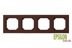 Рамка 4-постовая Liregus Epsilon коричневый 28-154 2
