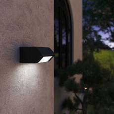 Уличный настенный светодиодный светильник Elektrostandard Dors 35163/D черный a062882 2