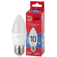 Лампа светодиодная ЭРА E27 10W 6500K матовая B35-10W-865-E27 R Б0045338 2