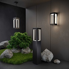 Уличный настенный светодиодный светильник Elektrostandard Frame 1527 Techno Led черный a051855 4