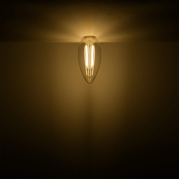 Лампа светодиодная филаментная Gauss E14 11W 2700К прозрачная 103801111 фото 8