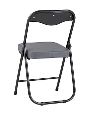 Складной стул Stool Group ДЖОН каркас черный обивка экокожа серая RS04K-904-01 4
