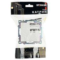 Выключатель одноклавишный Stekker Катрин белый GLS10-7103-01 39298 1