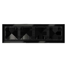 Рамка стеклянная Voltum S70 на 4 поста, (черный,стекло) VLS110408 2