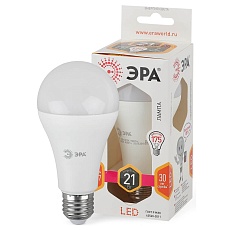 Лампа светодиодная ЭРА E27 21W 2700K матовая LED A65-21W-827-E27 Б0035331 1