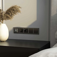 Перекрестный выключатель Werkel одноклавишный черный матовый W1113008 4690389156687 3