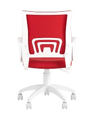 Офисное кресло Topchairs ST-Basic-W спинка белая сетка TW-15 сиденье красная ткань 26-22 ST-BASIC-W/WH/26-22 4