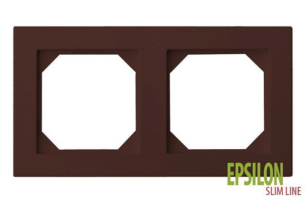 Рамка 2-постовая Liregus Epsilon коричневый 28-152 фото 3