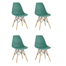 Комплект стульев Stool Group Style DSW серо-зеленый x4 УТ000035180