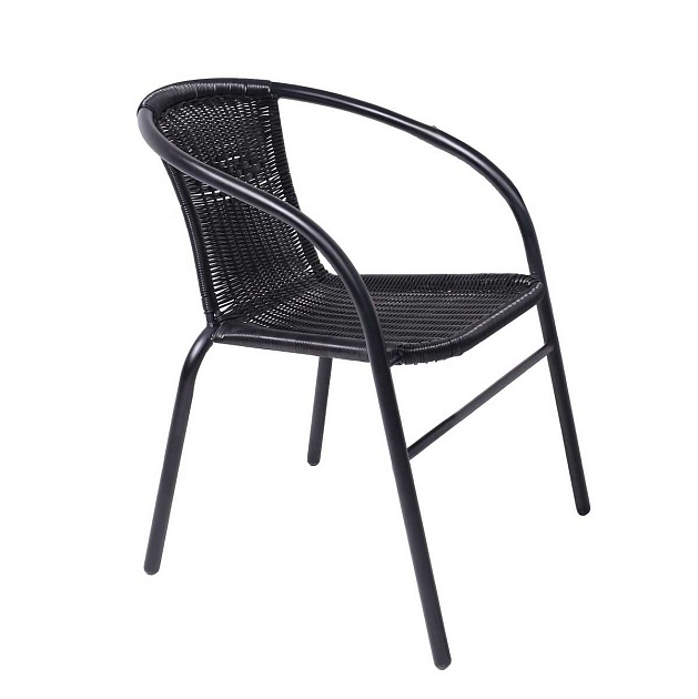 Садовое кресло AksHome Verona PE, иск.роттанг-черный/сталь-черная 94002 фото 11
