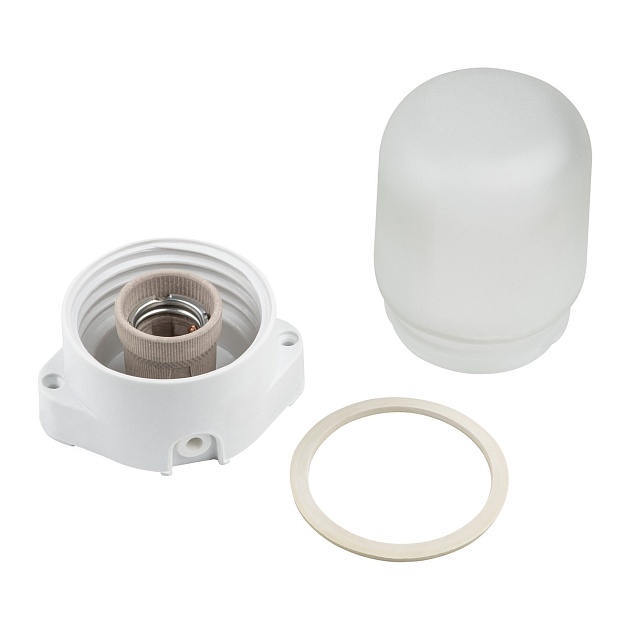 Потолочный влагозащищенный светильник для бань и саун Uniel UWL-K01R 60W/E27 IP65 White UL-00011471 фото 5
