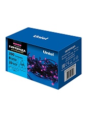 Светодиодная гирлянда Uniel 220V розовый ULD-S2000-200/DGA Pink IP20 UL-00007310 3