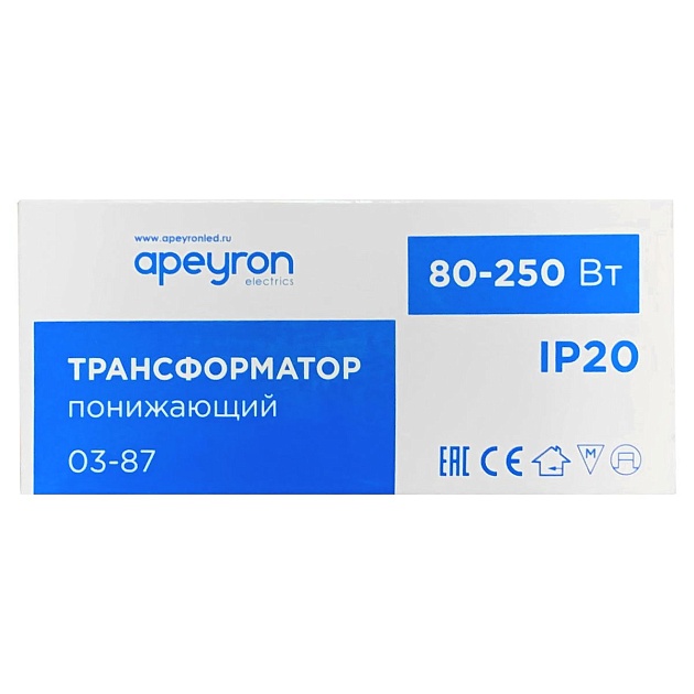 Трансформатор Apeyron AC 12V 80-250W IP20 03-87 фото 7