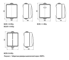 Выключатель одноклавишный IEK Fors серый EVS10-K03-10-54-DC 1