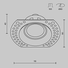 Встраиваемый светильник Maytoni Technical Dot DL042-01-RD-W 4