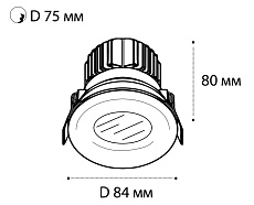 Встраиваемый светодиодный светильник Italline IT06-6016 white 3000K 1