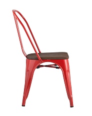 Барный стул Tolix красный глянцевый + темное дерево YD-H440B-W LG-03 5