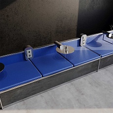 Рамка стеклянная Voltum S70 на 3 поста, (сталь, стекло) VLS110305 3