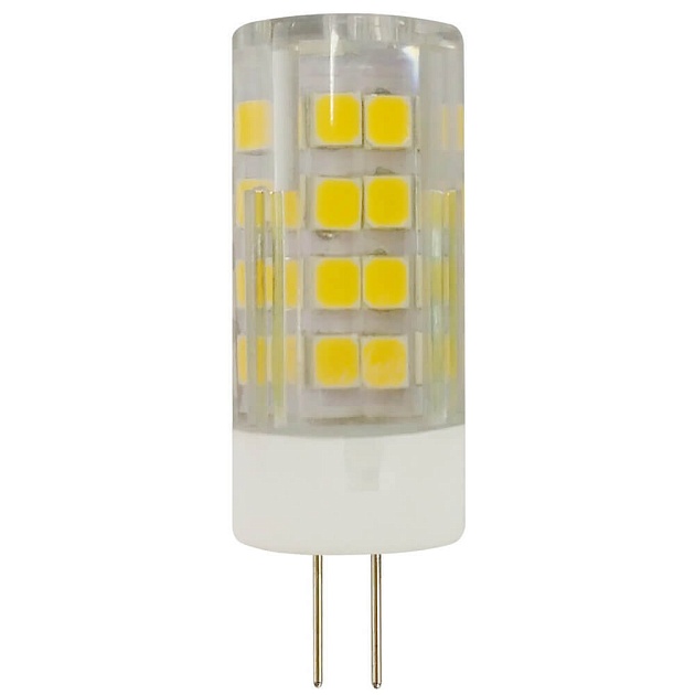 Лампа светодиодная ЭРА G4 5W 4000K прозрачная LED JC-5W-220V-CER-840-G4 Б0027858 фото 