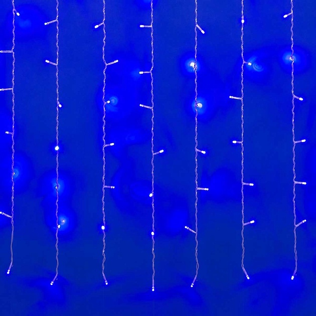 Уличная светодиодная гирлянда Uniel занавес 220V синий ULD-C3020-240/STK Blue IP44 UL-00007211 фото 2
