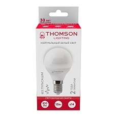 Лампа светодиодная Thomson E14 10W 4000K шар матовая TH-B2036 1