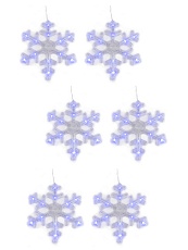 Светодиодная гирлянда Uniel занавес Снежинки-1 220V синий ULD-E1503-072/DTA Blue IP20 Snowflakes-3 UL-00007336 2