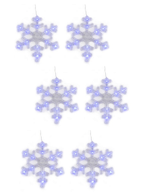 Светодиодная гирлянда Uniel занавес Снежинки-1 220V синий ULD-E1503-072/DTA Blue IP20 Snowflakes-3 UL-00007336 фото 3