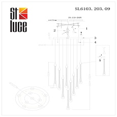Подвесная светодиодная люстра ST Luce Faenza SL6103.203.09 1