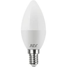 Лампа светодиодная REV C37 Е14 9W 6500K холодный белый свет свеча 32509 3 1