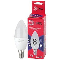 Лампа светодиодная ЭРА E14 8W 6500K матовая B35-8W-865-E14 R Б0045341 3