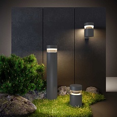 Уличный настенный светодиодный светильник Elektrostandard 1530 Techno Led серый a052247 2